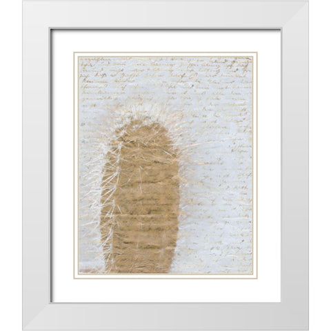 Desert Cacti 1 White Modern Wood Framed Art Print with Double Matting by Allen, Kimberly