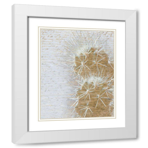 Desert Cacti 2 White Modern Wood Framed Art Print with Double Matting by Allen, Kimberly