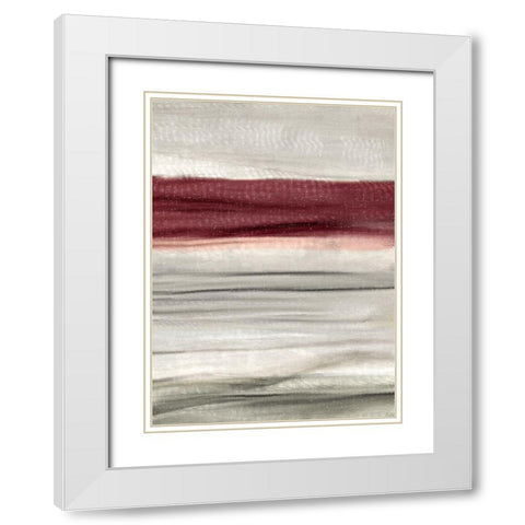 Layered Red 1 White Modern Wood Framed Art Print with Double Matting by Allen, Kimberly