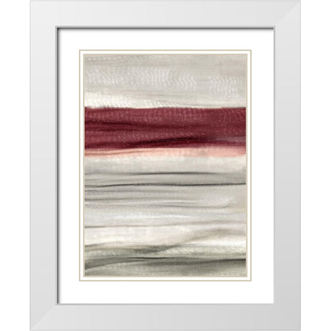 Layered Red 1 White Modern Wood Framed Art Print with Double Matting by Allen, Kimberly