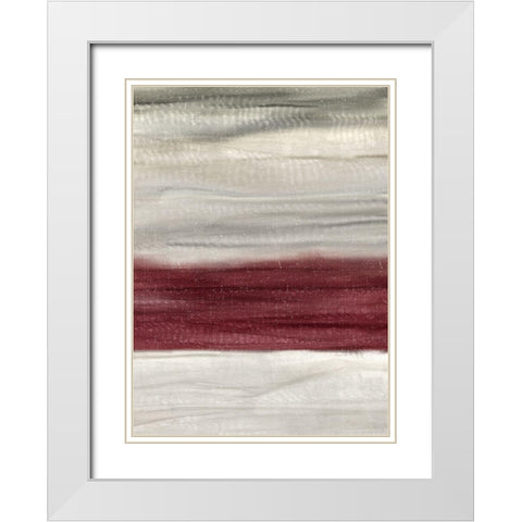 Layered Red 2 White Modern Wood Framed Art Print with Double Matting by Allen, Kimberly