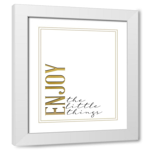 The Little Things v2 White Modern Wood Framed Art Print with Double Matting by Allen, Kimberly