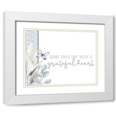 Grateful 13 White Modern Wood Framed Art Print with Double Matting by Allen, Kimberly
