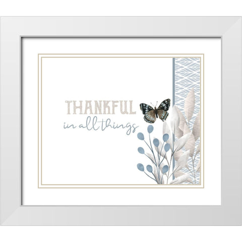 Grateful 14 White Modern Wood Framed Art Print with Double Matting by Allen, Kimberly