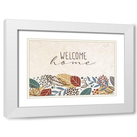 Welcome Home White Modern Wood Framed Art Print with Double Matting by Allen, Kimberly