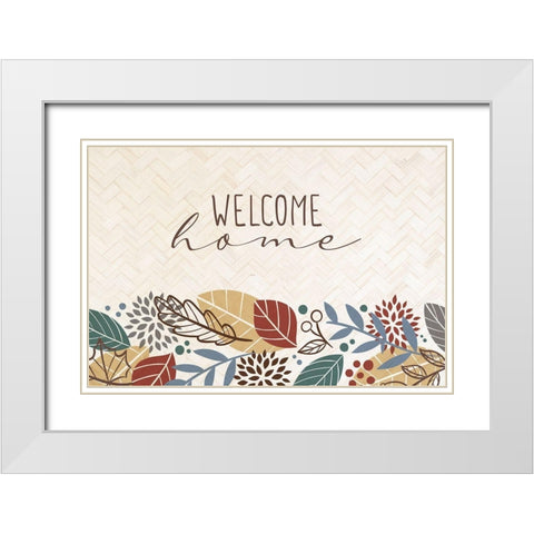 Welcome Home White Modern Wood Framed Art Print with Double Matting by Allen, Kimberly