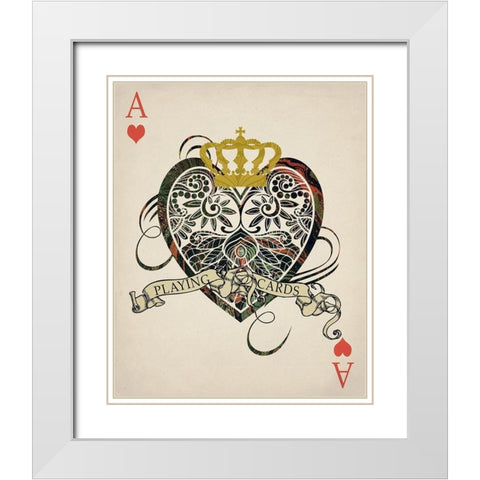 Ace 1 White Modern Wood Framed Art Print with Double Matting by Allen, Kimberly