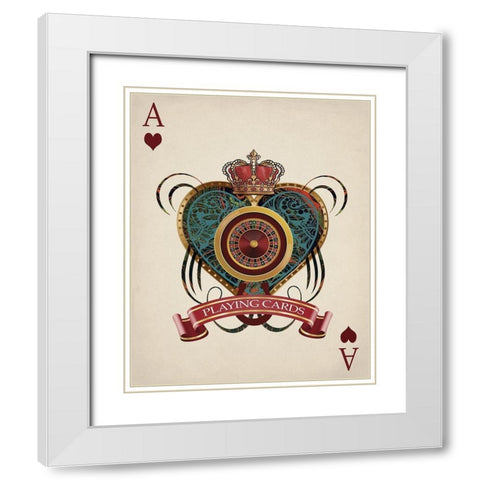 Playing Cards 1 White Modern Wood Framed Art Print with Double Matting by Allen, Kimberly