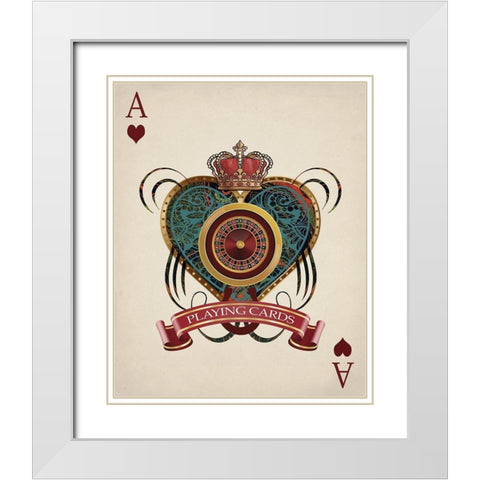Playing Cards 1 White Modern Wood Framed Art Print with Double Matting by Allen, Kimberly
