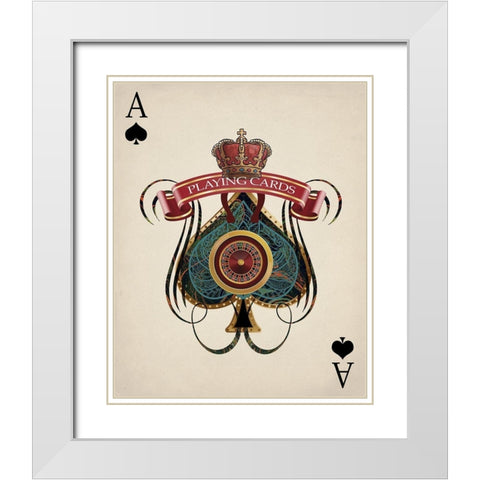 Playing Cards 2 White Modern Wood Framed Art Print with Double Matting by Allen, Kimberly