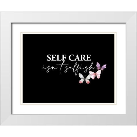 Selfcare White Modern Wood Framed Art Print with Double Matting by Allen, Kimberly
