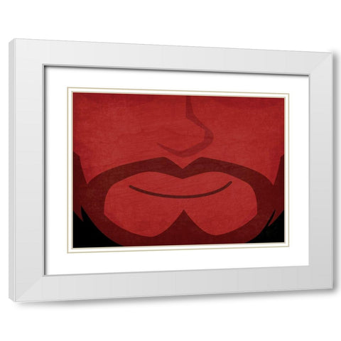 Devil White Modern Wood Framed Art Print with Double Matting by Allen, Kimberly