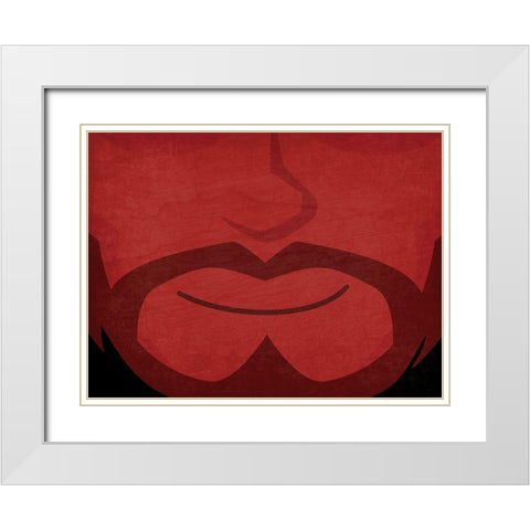 Devil White Modern Wood Framed Art Print with Double Matting by Allen, Kimberly