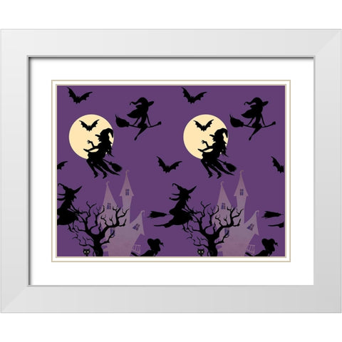 Witchy White Modern Wood Framed Art Print with Double Matting by Allen, Kimberly