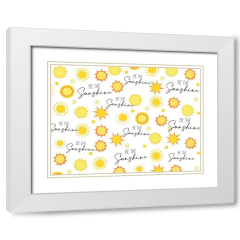 Sunshine White Modern Wood Framed Art Print with Double Matting by Allen, Kimberly