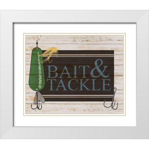 Bait and Tackle White Modern Wood Framed Art Print with Double Matting by Allen, Kimberly