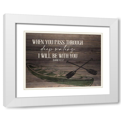 Deep Waters White Modern Wood Framed Art Print with Double Matting by Allen, Kimberly