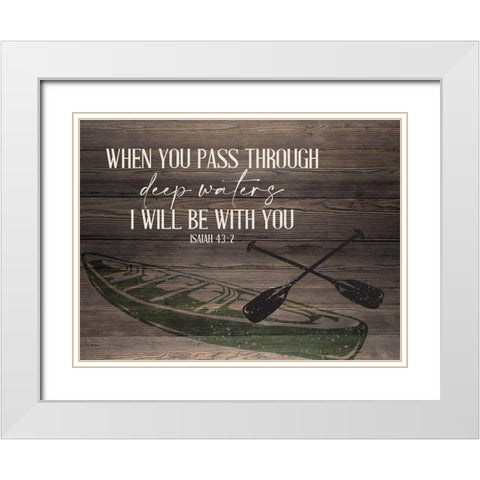 Deep Waters White Modern Wood Framed Art Print with Double Matting by Allen, Kimberly