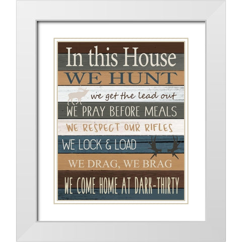 In this House V2 White Modern Wood Framed Art Print with Double Matting by Allen, Kimberly