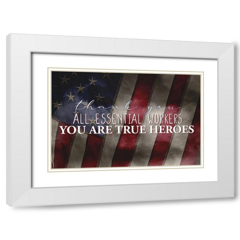 True Heroes White Modern Wood Framed Art Print with Double Matting by Allen, Kimberly