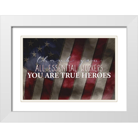 True Heroes White Modern Wood Framed Art Print with Double Matting by Allen, Kimberly