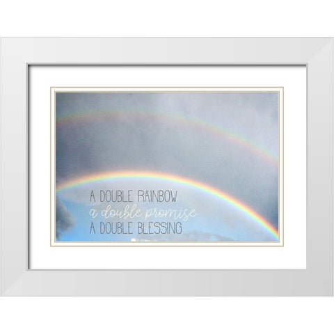 Double Rainbow White Modern Wood Framed Art Print with Double Matting by Allen, Kimberly