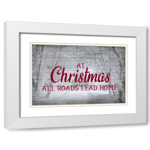 At Christmas White Modern Wood Framed Art Print with Double Matting by Allen, Kimberly