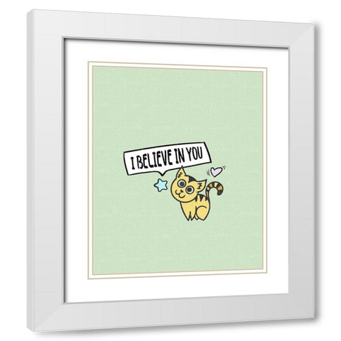 Mindfulness 1 White Modern Wood Framed Art Print with Double Matting by Allen, Kimberly