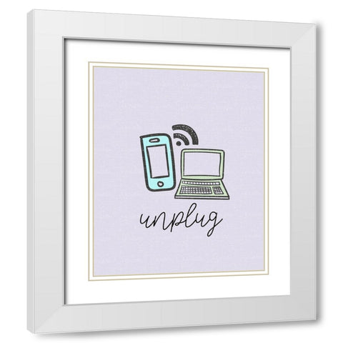 Mindfulness 2 White Modern Wood Framed Art Print with Double Matting by Allen, Kimberly
