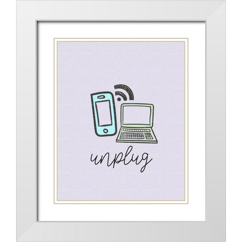 Mindfulness 2 White Modern Wood Framed Art Print with Double Matting by Allen, Kimberly