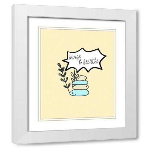 Mindfulness 5 White Modern Wood Framed Art Print with Double Matting by Allen, Kimberly