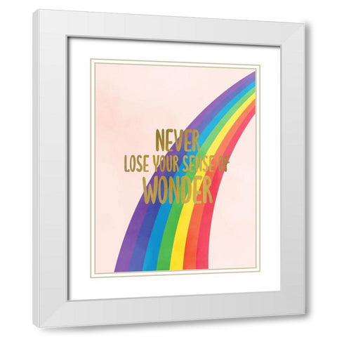 Never Loose V3 White Modern Wood Framed Art Print with Double Matting by Allen, Kimberly