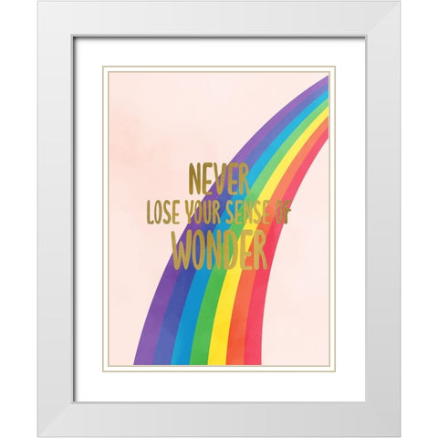Never Loose V3 White Modern Wood Framed Art Print with Double Matting by Allen, Kimberly
