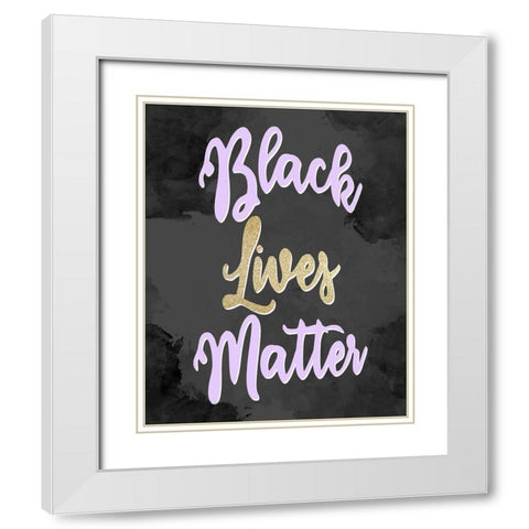 BLM 2 White Modern Wood Framed Art Print with Double Matting by Allen, Kimberly