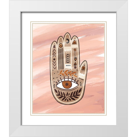 Palmistry 2 White Modern Wood Framed Art Print with Double Matting by Allen, Kimberly