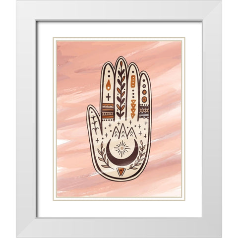Palmistry 3 White Modern Wood Framed Art Print with Double Matting by Allen, Kimberly