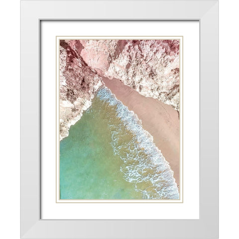 Beach Cliffs White Modern Wood Framed Art Print with Double Matting by Allen, Kimberly