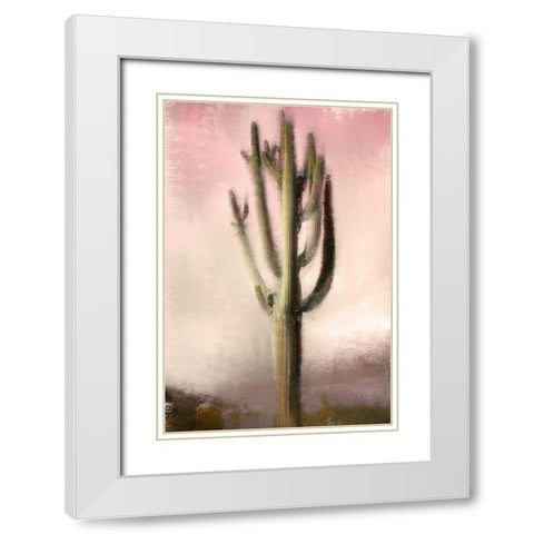 Cacti White Modern Wood Framed Art Print with Double Matting by Allen, Kimberly