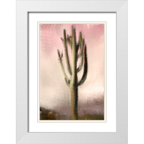 Cacti White Modern Wood Framed Art Print with Double Matting by Allen, Kimberly