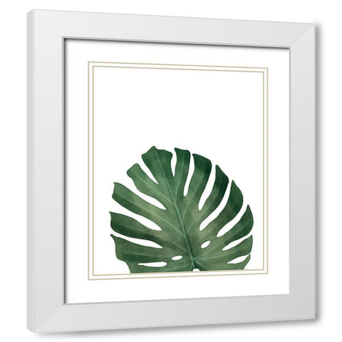 Palms 2 White Modern Wood Framed Art Print with Double Matting by Allen, Kimberly
