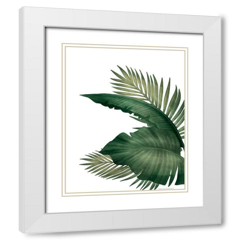 Palms 3 White Modern Wood Framed Art Print with Double Matting by Allen, Kimberly