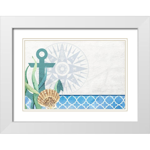 Bayside 6 White Modern Wood Framed Art Print with Double Matting by Allen, Kimberly