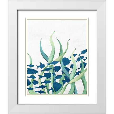 Bayside 7 White Modern Wood Framed Art Print with Double Matting by Allen, Kimberly
