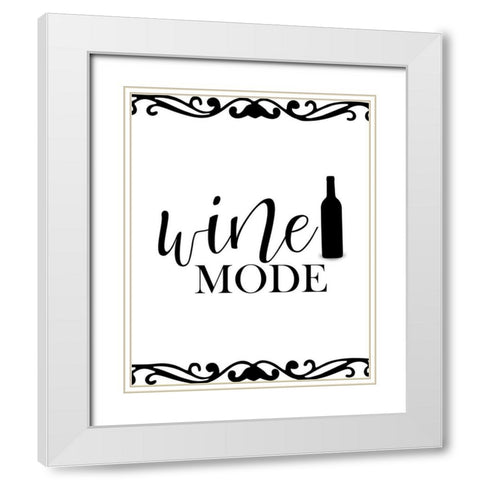 Wine Mode White Modern Wood Framed Art Print with Double Matting by Allen, Kimberly