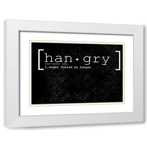 Hangry White Modern Wood Framed Art Print with Double Matting by Allen, Kimberly