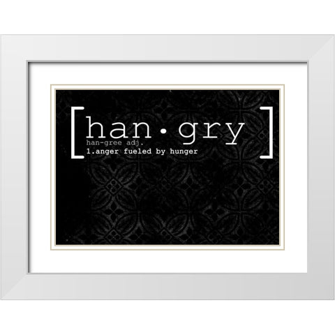 Hangry White Modern Wood Framed Art Print with Double Matting by Allen, Kimberly