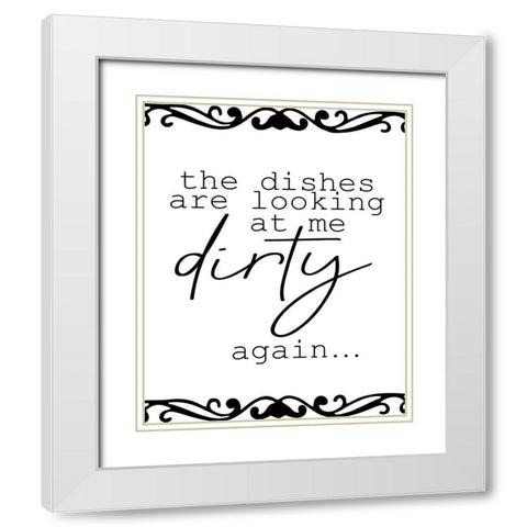 The Dishes White Modern Wood Framed Art Print with Double Matting by Allen, Kimberly