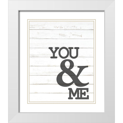 You Plus Me 2 White Modern Wood Framed Art Print with Double Matting by Allen, Kimberly