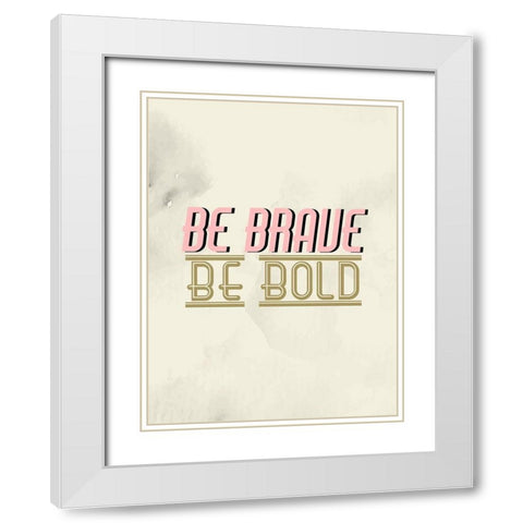 Bold 1 White Modern Wood Framed Art Print with Double Matting by Allen, Kimberly