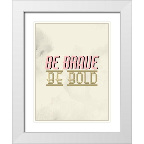 Bold 1 White Modern Wood Framed Art Print with Double Matting by Allen, Kimberly